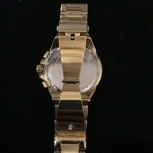 Michael Kors Gold Plated large chronograph watch with extra links.  Quartz Amazon.com: Michael Kors Men main image 3